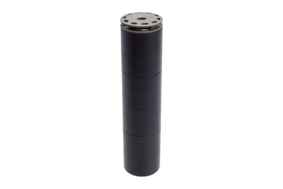 Lightweight and versatile rifle suppressor, black.